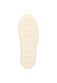 Semelle d'une chaussure blanche avec des crampons rectangulaires, taille 37 indiquée, et "Sioux depuis 1954" embossé près du talon.