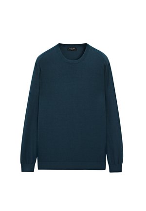 Massimo Dutti LONG SLEEVE CREW NECK - Striktrøje - dark blue