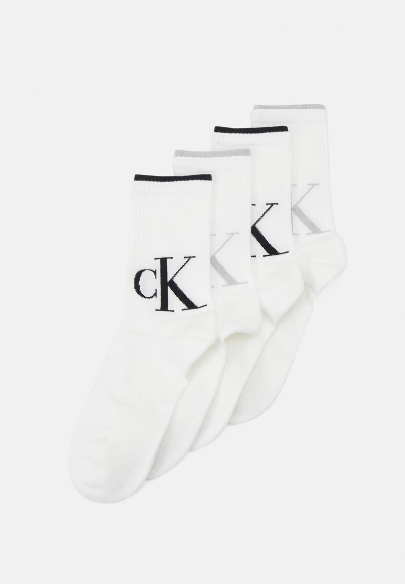 Calvin Klein Underwear - WOMEN SOCK 4 PACK - Zeķes - white/black, Palielināt