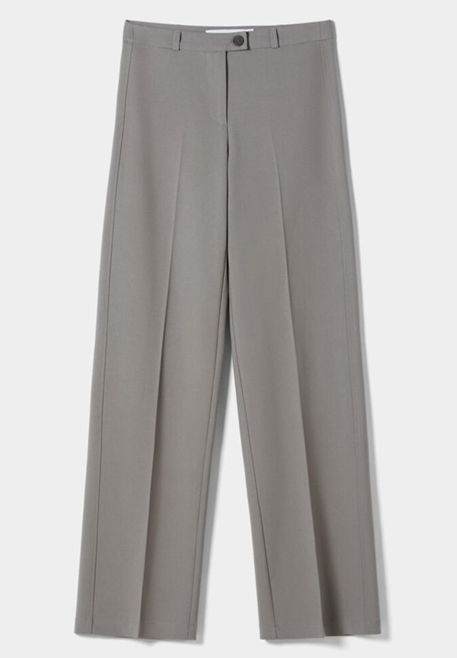 Bershka Stoffhose dunkelgrau
