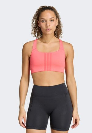 adidas Performance, OPTIMÉ WORKOUT - Medium support sports bra - pure turbo core pink