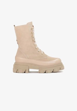EAST-ANKLE BOOTS - Lace-up ankle boots - beige
