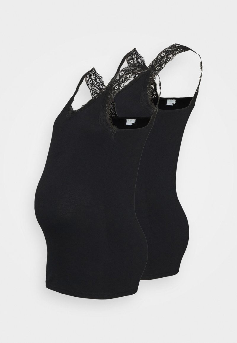 Pieces Maternity PMBARBERA 2 PACK - Top - black
