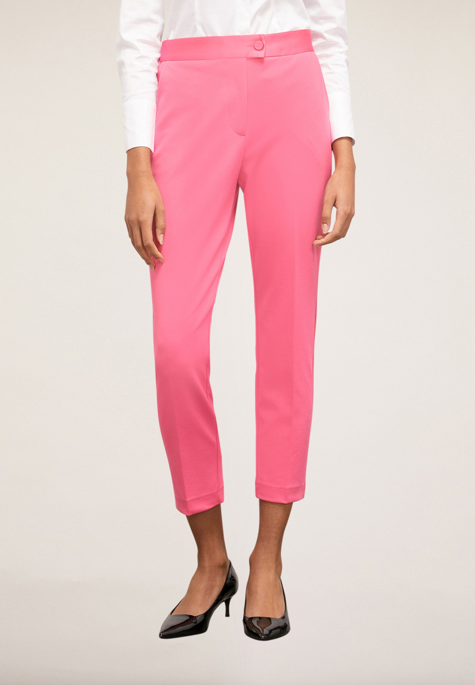 Sigaretta Pantalone Rosa Vita Alta Pantaloni Fucsia Vita Alta