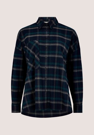 Apricot, OVERSIZED CHECK PRINT SHIRT - Πουκαμίσα με κουμπιά - navy