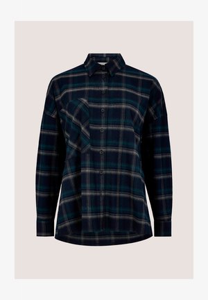 Apricot, OVERSIZED CHECK PRINT SHIRT - Πουκαμίσα με κουμπιά - navy