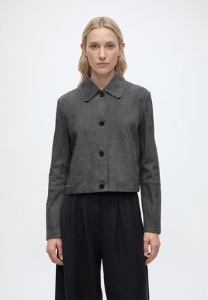 Marc O'Polo SHIRT JACKET,  - Usnjena jakna - blue graphite