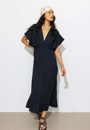 Promod, ROBE LONGUE ET UNIE - Robe longue - marine