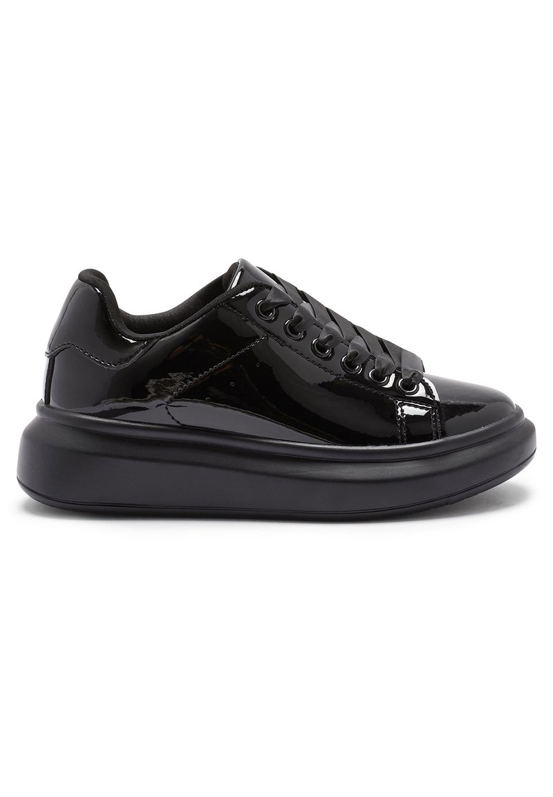 Next CHUNKY - Sporta apavi - black patent ribbon lace/plankumaini melns ...