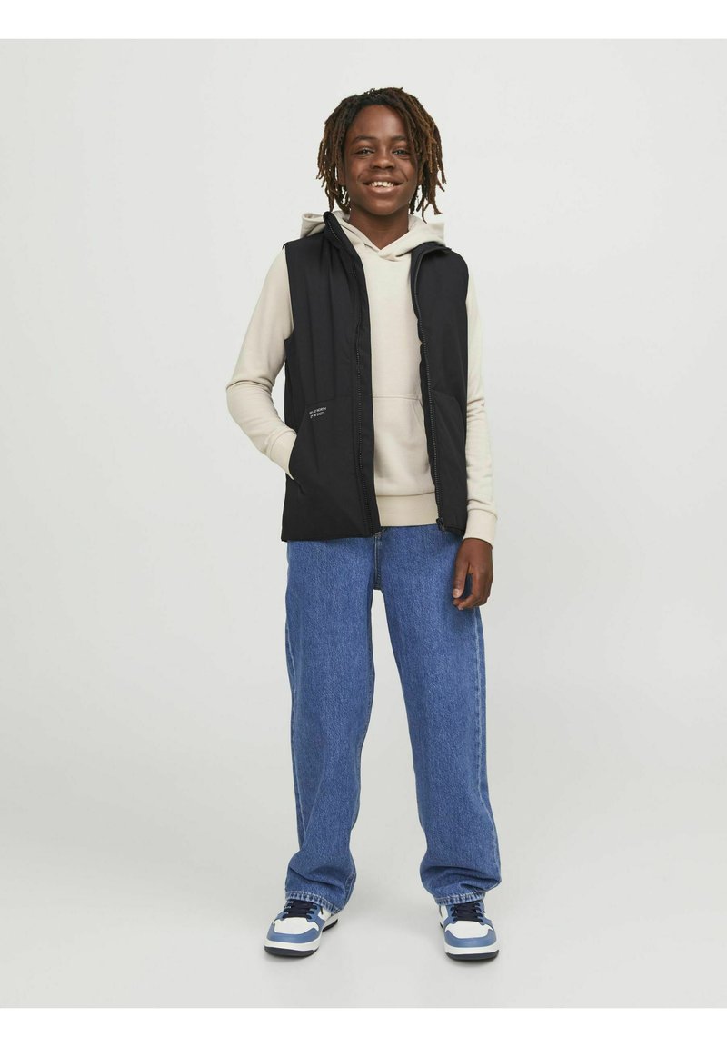 Jack & Jones Junior Strukirani kaput - black