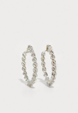 SPIRAL ROPE HOOPS - Oorbellen - silver-coloured