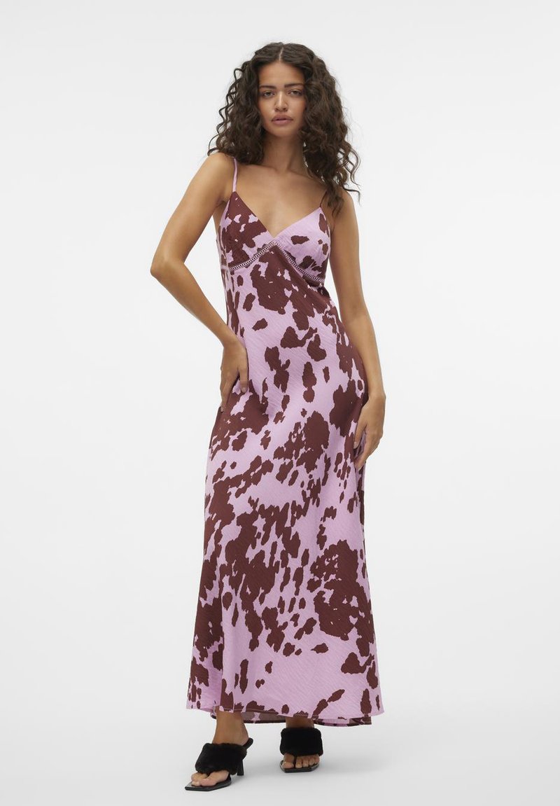 SOMETHINGNEW COW PRINT CORY ANKLE DRESS - Robe longue - orchid/lilas ...