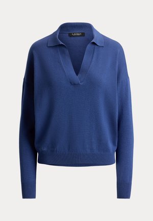 Lauren Ralph Lauren, COTTON-MODAL POLO SWEATER - Pulóver - inky blue