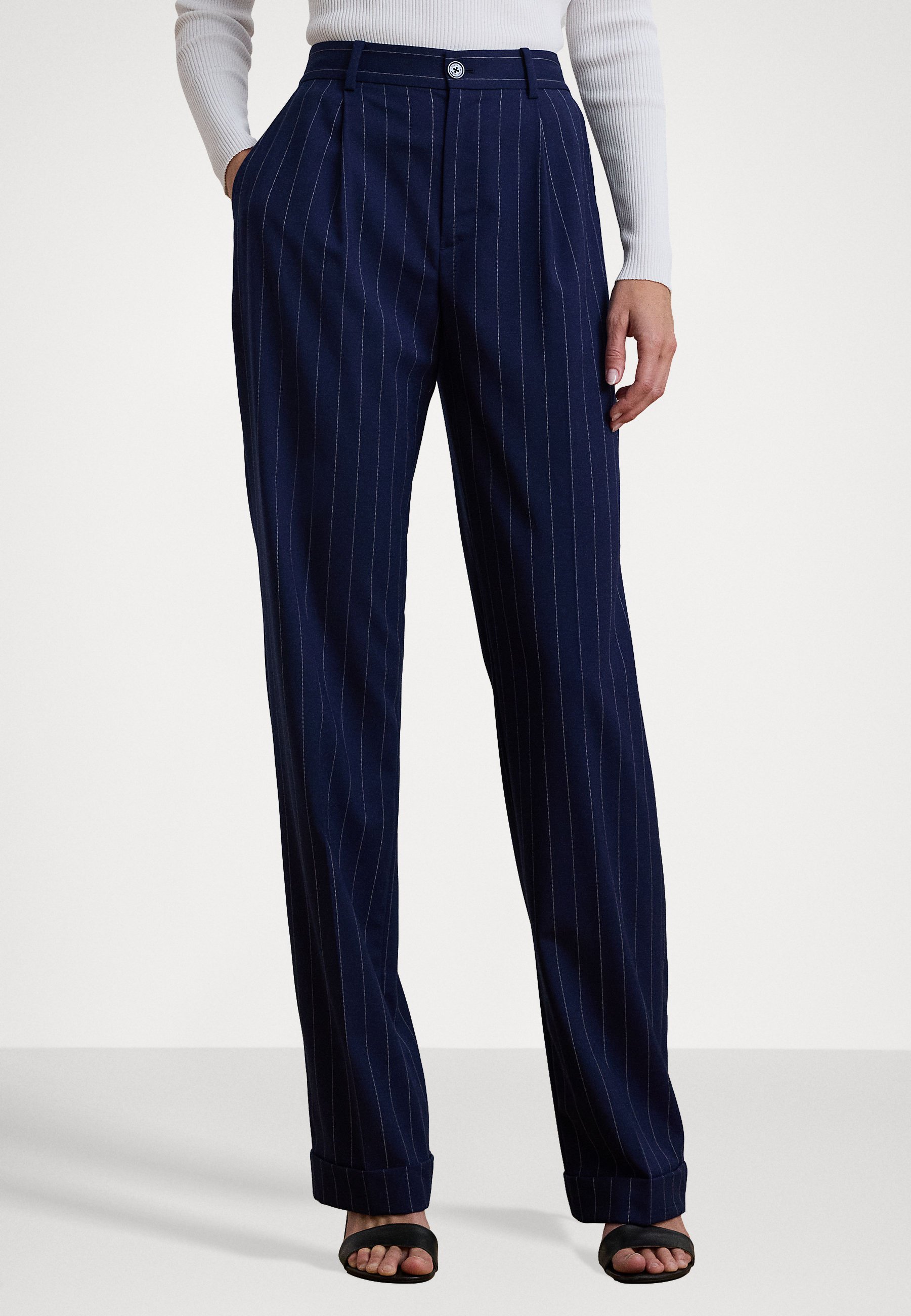 Lauren Ralph Lauren PINSTRIPE WOOL BLEND TWILL PANT - Trousers  display picture 1