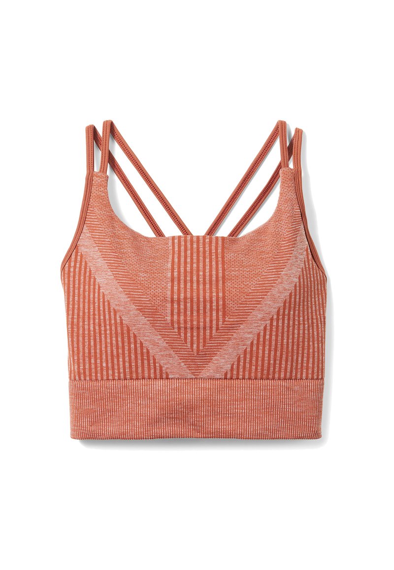 SmartWool Sport-bh met medium support rood gemêleerd