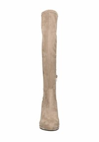 Manfield Laarzen met hoge hak - beige