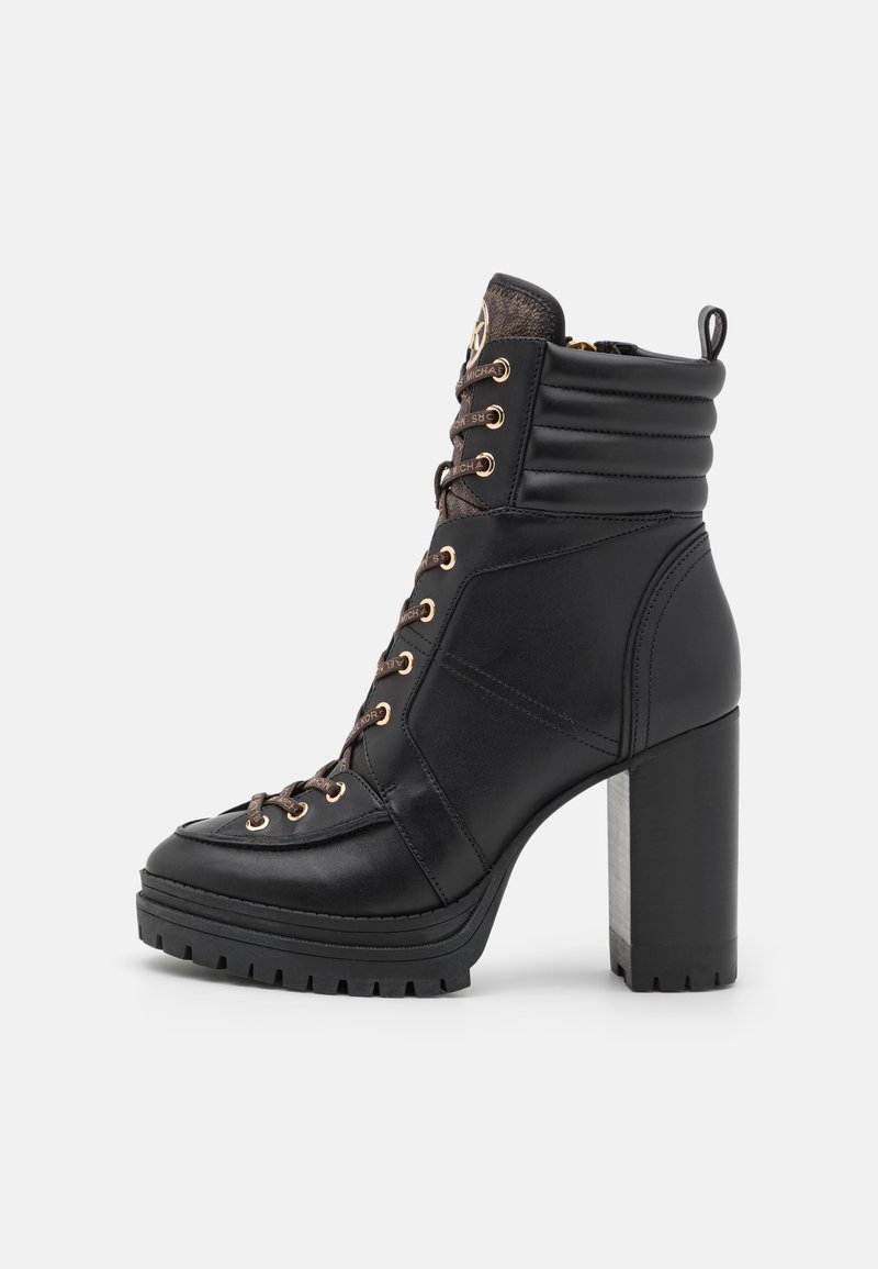 Michael kors black lace up boots Clearance
