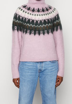 Striktrøje - purple