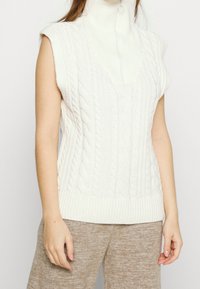 VILA Petite Stickad tröja - white