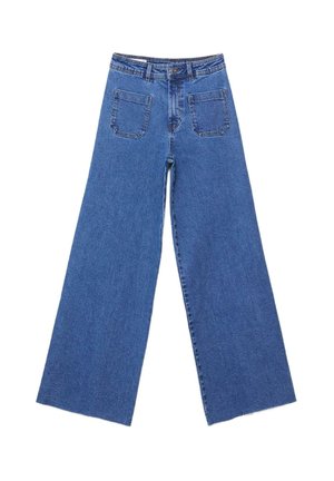 WITH POCKETS - Jean boyfriend - mottled dark blue