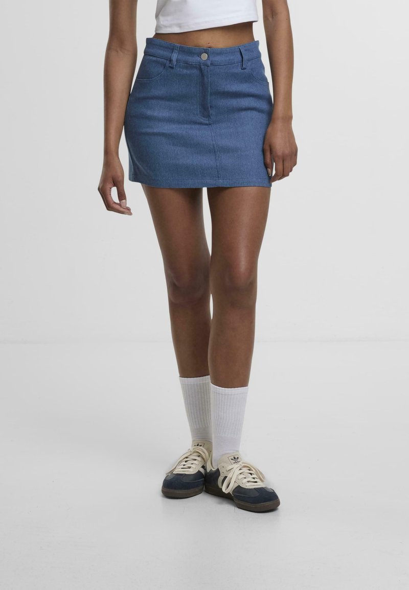 Acquista Gonna Di Jeans Corta A Vita Alta Semplice Retrò Estiva Da Donna Abito A Trapezio Gonna Di Jeans Corta Casual A Mezza Lunghezza Moda In Italia A Partire Da 12 - 7