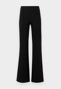 LONG FLARED TROUSERS - Broek - black
