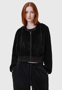 AllSaints VINNY VELVET - Felpa con zip - black