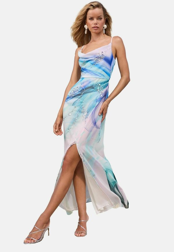 REGULAR FIT - PRINTED EMBELLISHED CAMI COWL NECK - Maxikleid