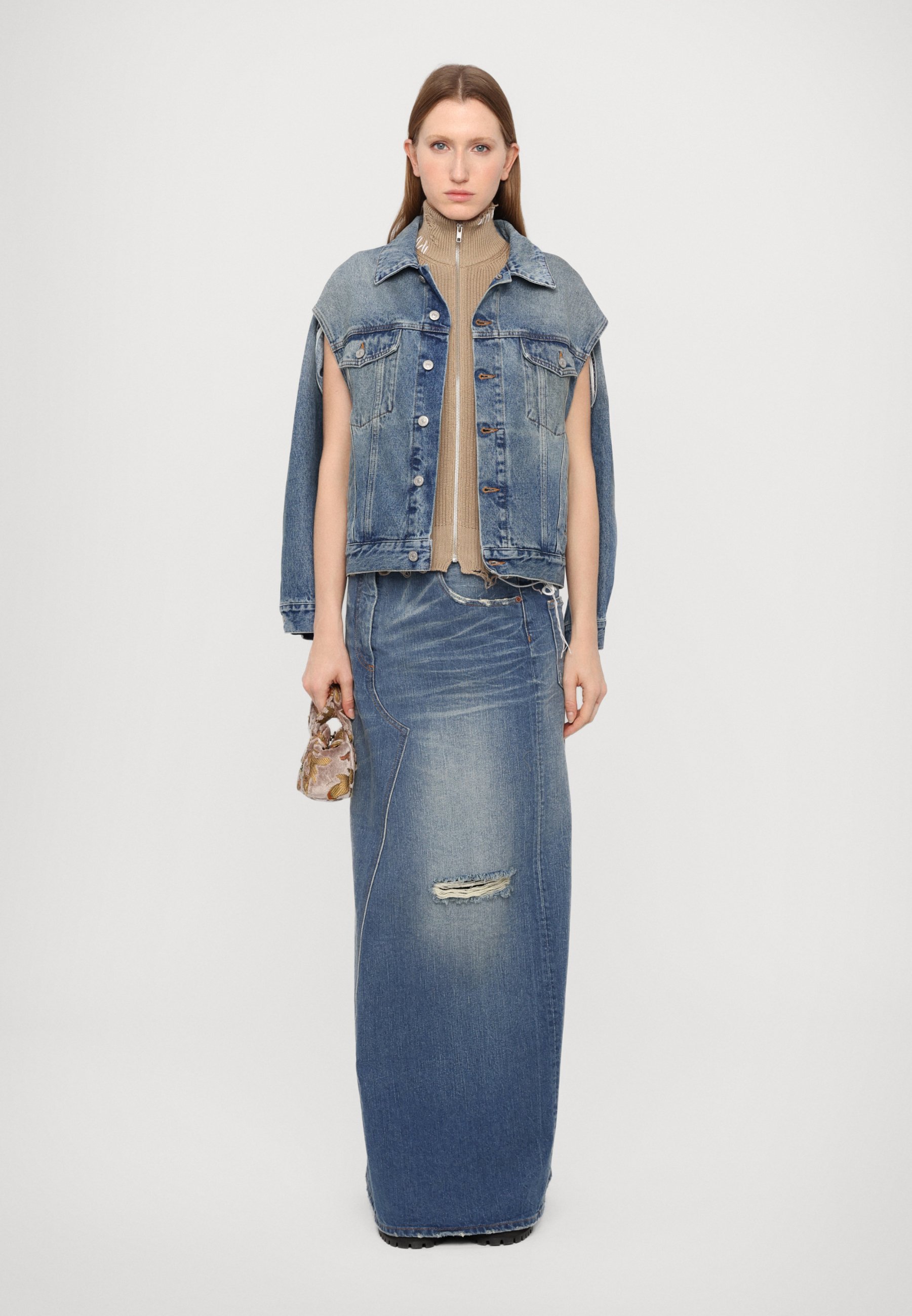 スカート Maison Margiela Gonna Lunga In Jeans Gonna lunga di jeans in Blu - MM 6 Maison Margiela | Mytheresa