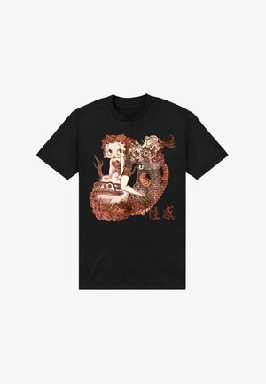Henry Tiger, BETTY BOOP DRAGON TATTOO - Print T-shirt - black