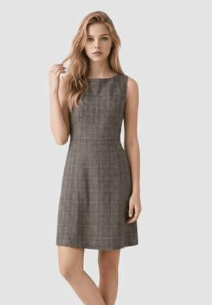 Outfitters Nation, VESTIDO EVASE DE LANA ESTAMPADO PRÍNCIPE DE GALES - Vestido informal - black