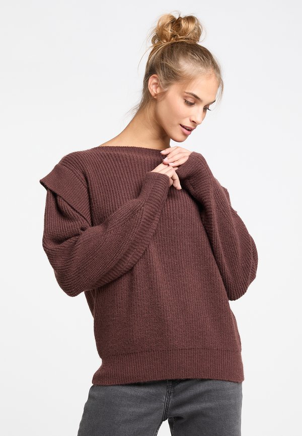 GAYA - Strickpullover - braun