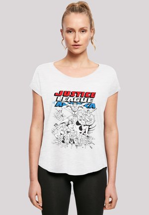 DC COMICS JUSTICE LEAGUE SUPERHELDEN MONO ACTIO - Print T-shirt - white