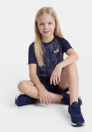 Puma TEE UNISEX SET - Μπλουζάκι με στάμπα - new navy