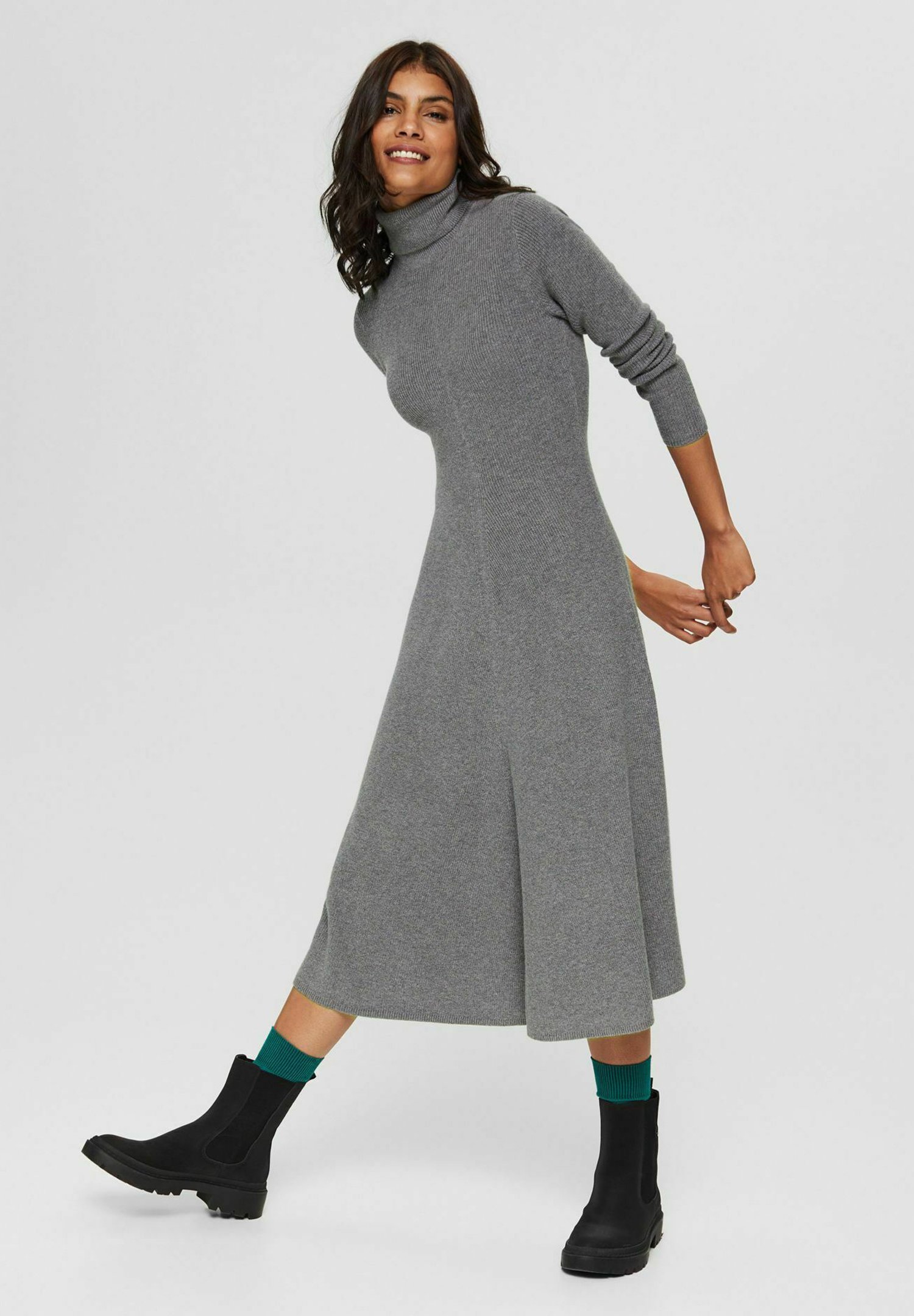 Esprit Collection Strickkleid - medium grey/grau - Zalando.de