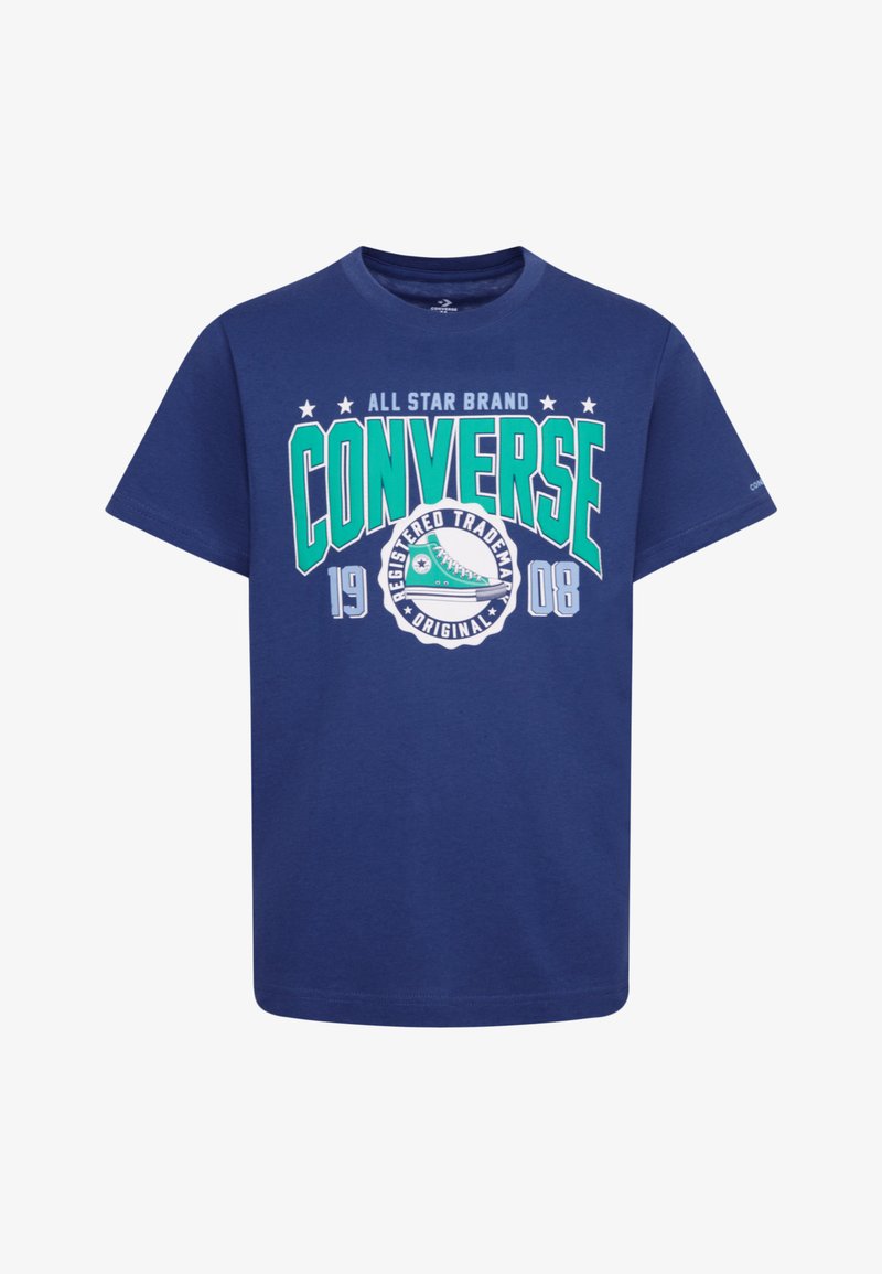 Converse COLLEGIATE CREST TEE - T-shirts print - navy