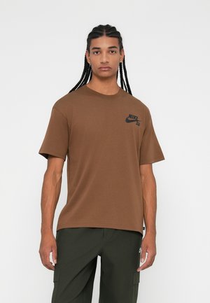 Tričko s potlačou - mosswood brown