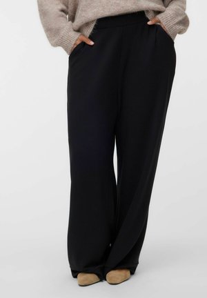 Vero Moda Curve TROUSERS VMCHALI HIGH WAIST TROUSERS - Stoffhose - black