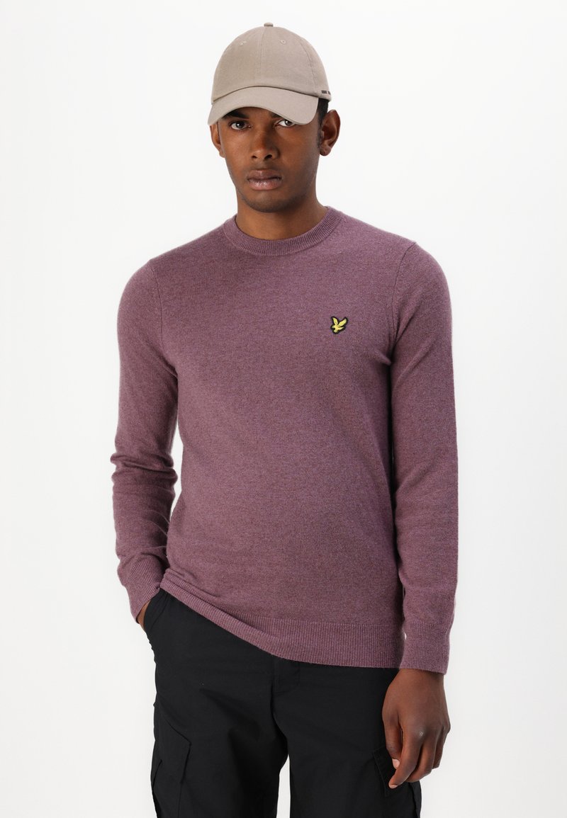 Lyle & Scott Fijngebreide pullover met logo en ronde hals • Gebroken wit • de Bijenkorf