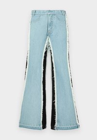 VINTAGE EFFECT WITH CONTRAST SIDE PANELS - Džinsi ar paplatinātiem galiem - light blue