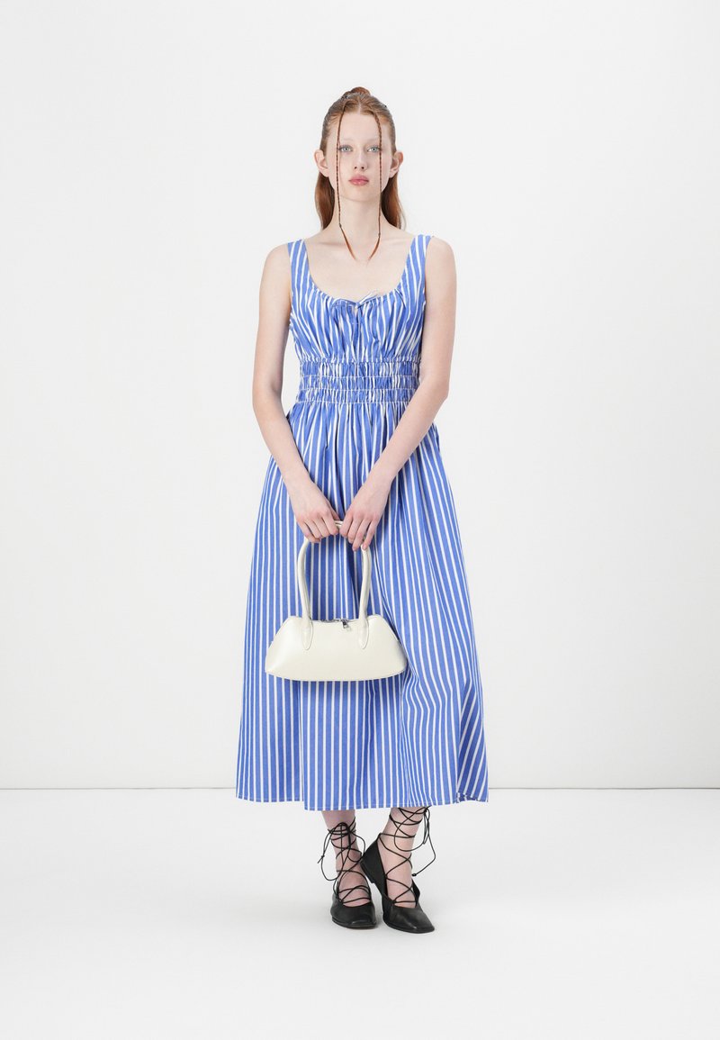 GAP SMOCKED MIDI DRESS - Day dress - blue - Zalando GAP SMOCKED MIDI DRESS - Day dress - blue - Zalando