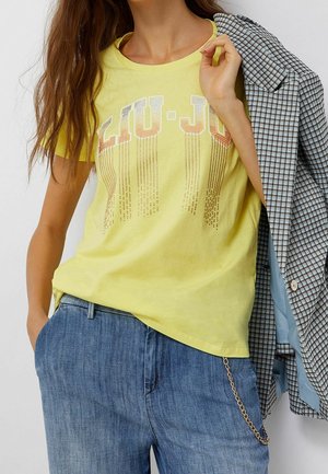 T-shirt med print - yellow