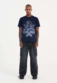 Ed Hardy KILLS SLOWLY - T-shirts print - navy