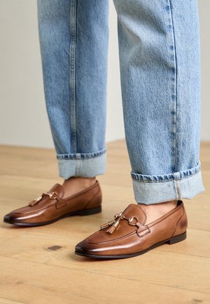 SCARLETT - Mocassins - wood/red/gold