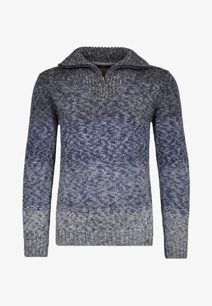 TROYER STRIPED - Jumper - blaugrau