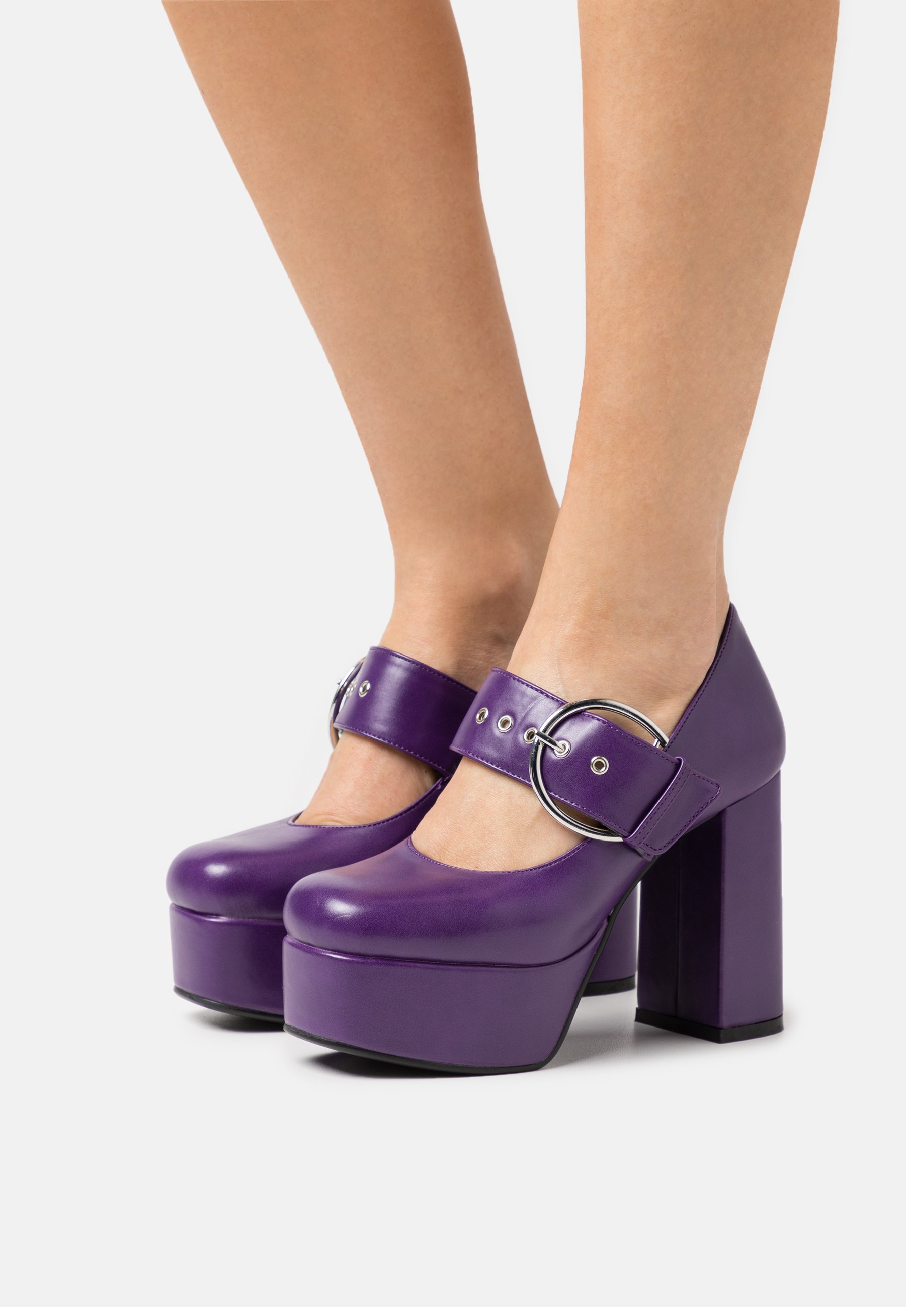 platform purple heels