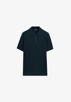 Massimo Dutti, Poloshirts - mottled dark blue