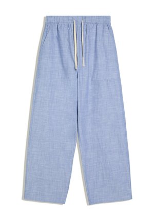 Bershka, EMBROIDERED BAGGY TROUSERS - Bukser - dark blue