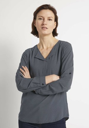 PRINTED - Blůza - navy/white