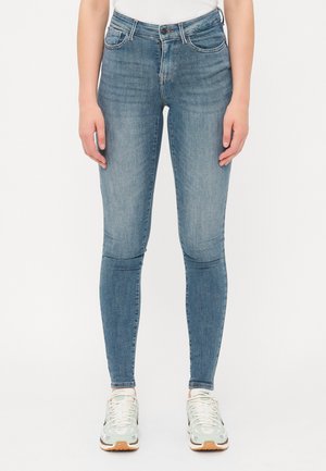ONLPOWER MID WAIST PUSH UP - Džínsy skinny fit - special blue grey denim